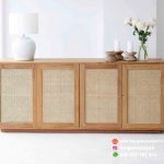 Buffet Minimalis Kayu Jati x Rotan HMJ-BUFT 01