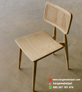 Kursi Cafe Kayu Jati x Rotan HMJ-KCF 01 - Image 3