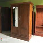 Lemari Pakaian Minimalis Kayu Jati 2 Pintu HMJ-LPKN 05