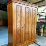 Lemari Pakaian Minimalis Kayu Jati 3 Pintu HMJ-LPKN 06