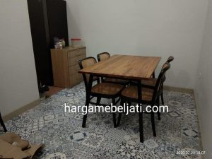 Set Kursi Makan Minimalis Kayu Jati x Rotan HMJ-SKMKN 03