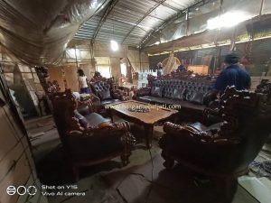 Set Kursi Tamu Klasik Ukir Mewah Florist Kayu Jati HMJ-SKTMU10