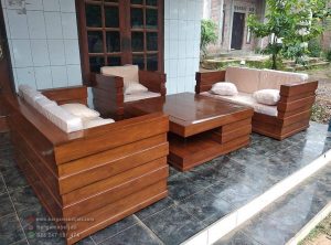 Set Kursi Tamu Minimalis Box Kayu Jati  HMJ-SKTMU 03