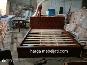 Dipan Tempat Tidur Kayu Jati Minimalis Modern HMJ-TTD 12