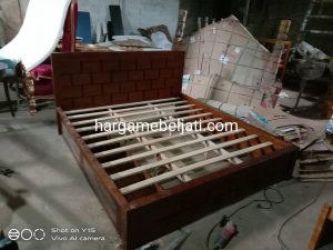 Dipan Tempat Tidur Kayu Jati Minimalis Modern HMJ-TTD 12 - Image 2