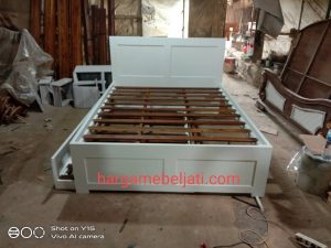 Tempat Tidur Slorok Kayu Jati Minimalis Modern HMJ-TTD 09