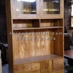 Almari Dapur Lemari Ruang Dapur Minimalis Kayu Jati HMJ-CF 01