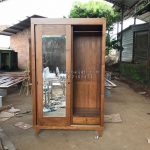 Almari Pakaian Lemari Baju Minimalis Kayu Jati 2 Pintu Sliding HMJ-LPKN 20 - Image 3