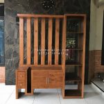 Almari Partisi Penyekat Ruangan Minimalis Kayu Jati HMJ-ALPR 01