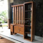 Almari Partisi Penyekat Ruangan Minimalis Kayu Jati HMJ-ALPR 01 - Image 4