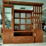 Almari Partisi Penyekat Ruangan Minimalis Kayu Jati HMJ-ALPR 05