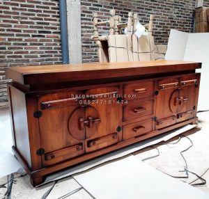 Buffet Kayu Jati Minimalis Model Oriental HMJ-BUFT 18 - Image 3