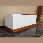 Buffet TV Kayu Jati Minimalis Modern Natural x White Duco HMJ-BFTV 14 - Image 2