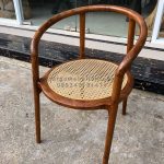 Kursi Cafe Minimalis Kayu Jati x Rotan HMJ-KCF 14