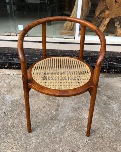 Kursi Cafe Minimalis Kayu Jati x Rotan HMJ-KCF 14 - Image 2
