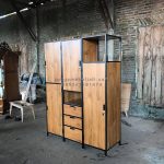 Almari Pakaian Industrial Style Kayu Jati x Hollow HMJ-LPKN 18