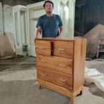 Buffet 4 Laci Kayu Jati Minimalis HMJ-BUFT 25