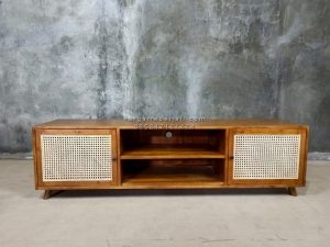 Buffet TV Kayu Jati x Rotan Minimalis HMJ-BFTV 22