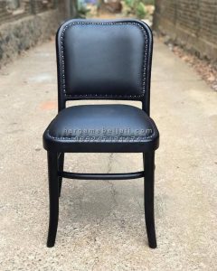 Kursi Cafe Minimalis Kayu Jati Dudukan & Sandaran Jok Oscar HMJ-KCF 16 - Image 4