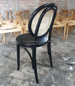 Kursi Cafe Minimalis Kayu Jati x Rotan HMJ-KCF 19 - Image 3