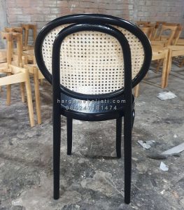 Kursi Cafe Minimalis Kayu Jati x Rotan HMJ-KCF 19 - Image 4