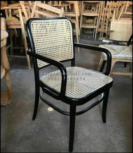 Kursi Cafe Minimalis Kayu Jati x Rotan HMJ-KCF 20