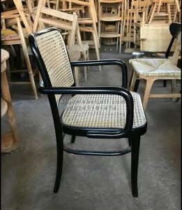 Kursi Cafe Minimalis Kayu Jati x Rotan HMJ-KCF 20 - Image 3