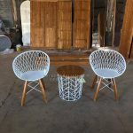 Set Kursi Teras Minimalis Industrial Kayu Jati x Besi HMJ-SKTRS 04