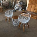 Set Kursi Teras Minimalis Industrial Kayu Jati x Besi HMJ-SKTRS 04 - Image 3