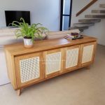 Buffet Minimalis Kayu Jati x Rotan HMJ-BUFT 33