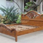 Dipan Ranjang Tempat Tidur Kayu Jati Ukiran HMJ-TTD 26