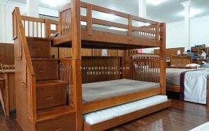 Dipan Tempat Tidur Ranjang Anak Kayu Jati Minimalis HMJ - DAT 004 - Image 3