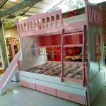 Dipan Tempat Tidur Ranjang Anak White x Pink Duco Minimalis HMJ - DAT 005 - Image 3
