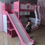 Dipan Tempat Tidur Ranjang Anak White x Pink Duco Minimalis HMJ - DAT 007