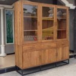 Industrial Display Cabinet Lemari Pajangan Almari Hias Minimalis Kayu Jati HMJ-DSC 15