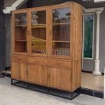 Industrial Display Cabinet Lemari Pajangan Almari Hias Minimalis Kayu Jati HMJ-DSC 15 - Image 3