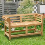 Kursi Bangku Taman Furniture Outdoor Kayu Jati HMJ - FT 008