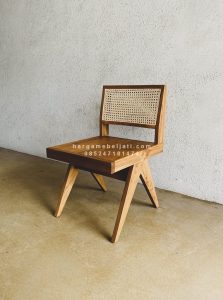 Kursi Cafe Minimalis Kayu Jati x Rotan HMJ-KCF 26