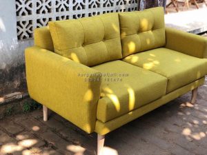 Kursi Sofa 2 Seater Scandinavian Kayu Jati HMJ-SKSF 12 - Image 3