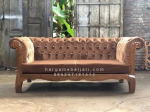 Kursi Sofa Chester 2 Dudukan Kayu Jati HMJ-SKSF 13 - Image 2