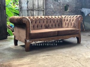 Kursi Sofa Chester 2 Dudukan Kayu Jati HMJ-SKSF 13 - Image 4