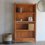 Rak Buku Minimalis Kayu Jati HMJ-RBKU 06