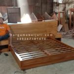 Dipan Ranjang Tempat Tidur Kayu Jati Minimalis Custom Design Korea Style HMJ-TTD 41