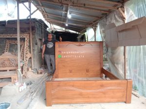 Dipan Ranjang Tempat Tidur Kayu Jati Minimalis HMJ-TTD 27 - Image 2