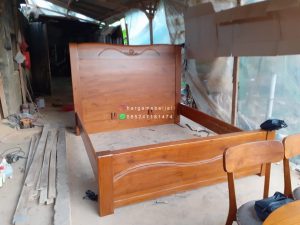 Dipan Ranjang Tempat Tidur Kayu Jati Minimalis HMJ-TTD 27
