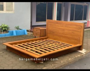 Dipan Ranjang Tempat Tidur Kayu Jati Minimalis Modern HMJ-TTD 29 - Image 2