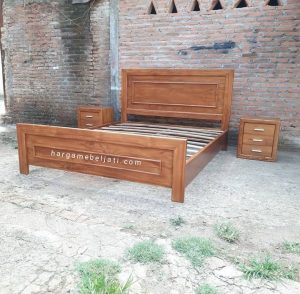 Dipan Ranjang Tempat Tidur Kayu Jati Minimalis Modern HMJ-TTD 30 - Image 2