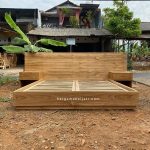 Dipan Ranjang Tempat Tidur Kayu Jati Minimalis Modern HMJ-TTD 33