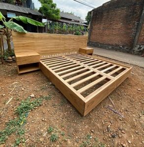 Dipan Ranjang Tempat Tidur Kayu Jati Minimalis Modern HMJ-TTD 33 - Image 3