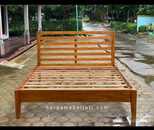 Dipan Ranjang Tempat Tidur Kayu Jati Minimalis Modern HMJ-TTD 40